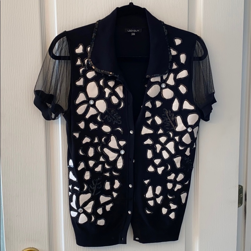 Black and White button down Cardigan